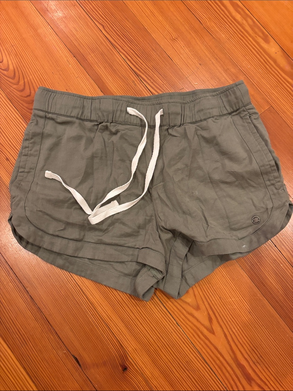 Roxy Olive Green Lightweight Drawstring Athletic Shorts
